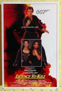 p210 LICENCE TO KILL one-sheet movie poster '89 Timothy Dalton, James Bond