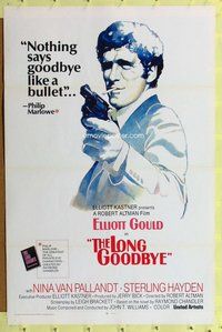 p214 LONG GOODBYE one-sheet movie poster '73 Elliott Gould, film noir