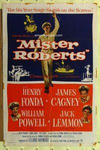 p039 MISTER ROBERTS one-sheet movie poster '55 Henry Fonda, James Cagney