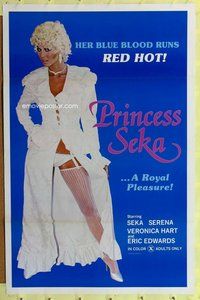 p245 PRINCESS SEKA one-sheet movie poster '80 her blue blood runs red hot!
