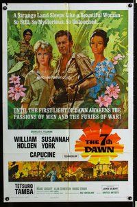 s019 7th DAWN one-sheet movie poster '64 William Holden, Susannah York