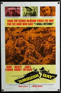 s051 AMBUSH BAY one-sheet movie poster '66 Hugh O'Brian, Mickey Rooney