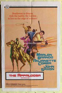 s072 APPALOOSA one-sheet movie poster '66 Marlon Brando, Anjanette Comer