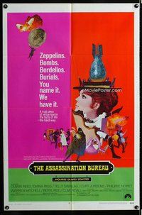s078 ASSASSINATION BUREAU int'l one-sheet movie poster '69 Diana Rigg