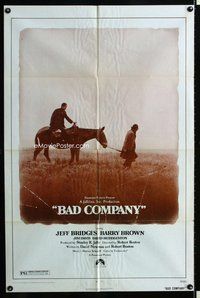s083 BAD COMPANY one-sheet movie poster '72 Jeff Bridges, western!