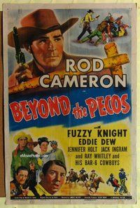 s096 BEYOND THE PECOS one-sheet movie poster '45 Rod Cameron, Knight