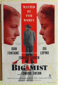 s098 BIGAMIST one-sheet movie poster '53 Fontaine, O'Brien, Ida Lupino