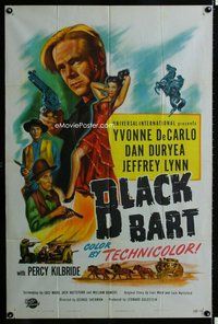 s099 BLACK BART one-sheet movie poster '47 sexy Yvonne DeCarlo, Dan Duryea