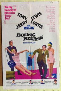 s110 BOEING BOEING one-sheet movie poster '65 Tony Curtis, Jerry Lewis