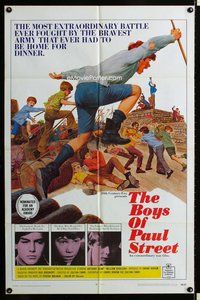 s115 BOYS OF PAUL STREET one-sheet movie poster '69 Hungarian rebel kids!