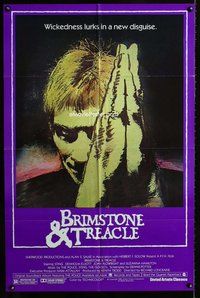 s117 BRIMSTONE & TREACLE one-sheet movie poster '82 cool artwork of Sting!