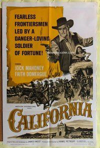 s124 CALIFORNIA one-sheet movie poster '63 Jock Mahoney, Faith Domergue