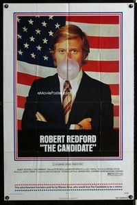 s128 CANDIDATE one-sheet movie poster '72 Robert Redford blowing bubble!
