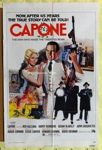 s130 CAPONE one-sheet movie poster '75 Ben Gazzara, John Solie artwork!