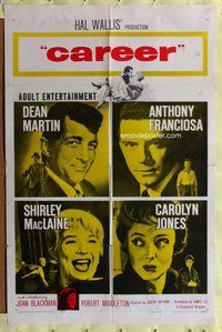 s136 CAREER one-sheet movie poster '59 Dean Martin, Tony Franciosa