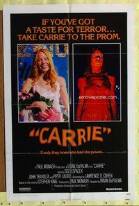 s139 CARRIE one-sheet movie poster '76 Sissy Spacek, Stephen King