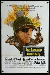 s141 CASTLE KEEP one-sheet movie poster '69 Burt Lancaster, World War II