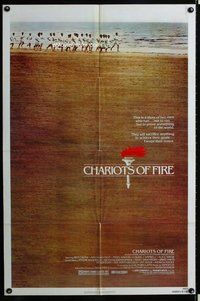 s147 CHARIOTS OF FIRE one-sheet movie poster '81 English, Olympic running!