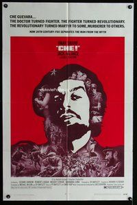 s149 CHE one-sheet movie poster '69 Omar Sharif, Jack Palance as Castro!