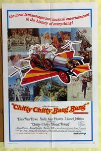 s154 CHITTY CHITTY BANG BANG style B one-sheet movie poster '69 Dick Van Dyke