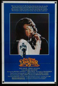 s161 COAL MINER'S DAUGHTER one-sheet movie poster '80 Spacek, Loretta Lynn