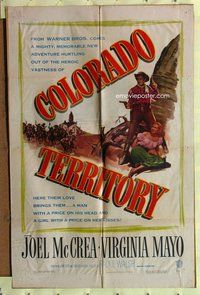 s166 COLORADO TERRITORY one-sheet movie poster '49 Joel McCrea, Mayo