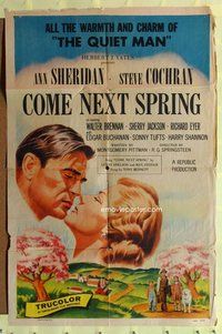 s170 COME NEXT SPRING one-sheet movie poster '56 Ann Sheridan, Cochran