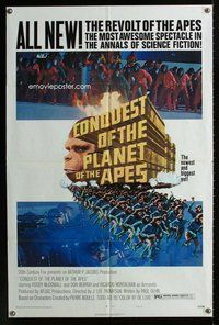 s173 CONQUEST OF THE PLANET OF THE APES style B one-sheet movie poster '72