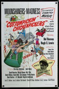 s175 COTTONPICKIN' CHICKENPICKERS style B one-sheet movie poster '67