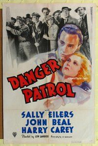 s183 DANGER PATROL one-sheet movie poster '37 nitroglycerin soup handlers!