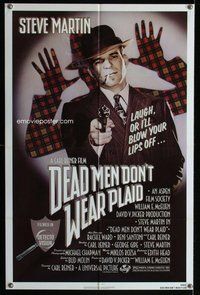 s189 DEAD MEN DON'T WEAR PLAID one-sheet movie poster '82 Steve Martin
