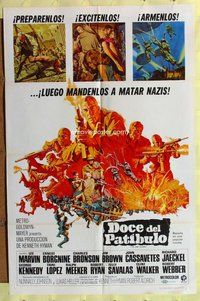 s202 DIRTY DOZEN Spanish/U.S. one-sheet movie poster R73 Charles Bronson, Jim Brown