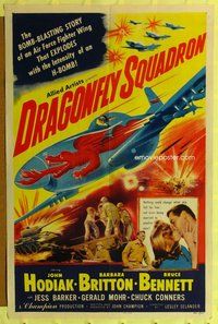 s209 DRAGONFLY SQUADRON one-sheet movie poster '53 cool artwork image!