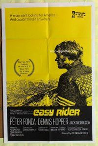 s210 EASY RIDER one-sheet movie poster '69 Peter Fonda, Dennis Hopper