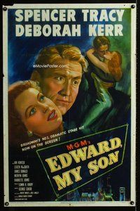 s212 EDWARD MY SON one-sheet movie poster '49 Spencer Tracy, Deborah Kerr