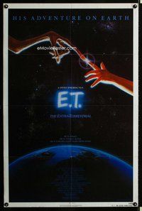 s218 ET one-sheet movie poster '82 Steven Spielberg, John Alvin artwork!