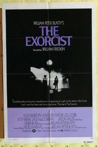 s220 EXORCIST one-sheet movie poster '74 William Friedkin, Max Von Sydow