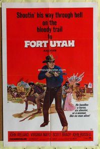 s235 FORT UTAH one-sheet movie poster '66 John Ireland, Virginia Mayo