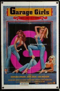 s247 GARAGE GIRLS one-sheet movie poster '82 best lube-job in town!