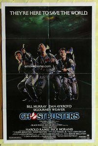 s251 GHOSTBUSTERS one-sheet movie poster '84 Bill Murray, Aykroyd, Ramis