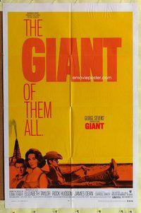 s253 GIANT one-sheet movie poster R70 James Dean, Liz Taylor, Rock Hudson