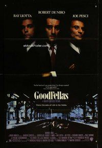 s260 GOODFELLAS one-sheet movie poster '90 Robert De Niro, Joe Pesci