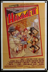 s267 HAMMETT one-sheet movie poster '82 Frederic Forrest, Wim Wenders