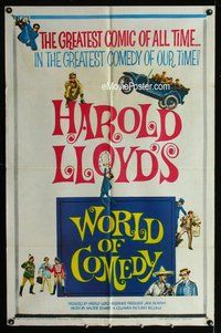 s837 WORLD OF COMEDY one-sheet movie poster '62 Harold Lloyd footage!