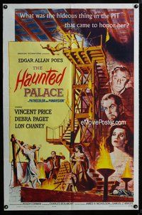 s272 HAUNTED PALACE one-sheet movie poster '63 Vincent Price, Chaney