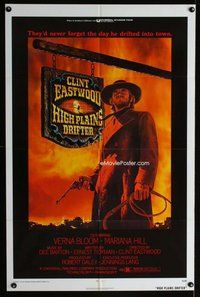 s280 HIGH PLAINS DRIFTER one-sheet movie poster '73 Clint Eastwood