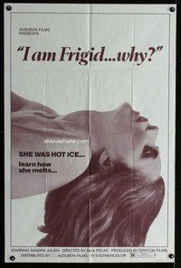s295 I AM FRIGID... WHY? one-sheet movie poster '72 learn how she melts!