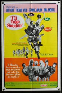 s300 I'LL TAKE SWEDEN one-sheet movie poster '65 Bob Hope, Tuesday Weld