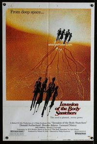 s309 INVASION OF THE BODY SNATCHERS advance one-sheet movie poster '78