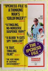 s310 IPCRESS FILE one-sheet movie poster '65 Michael Caine as a spy!